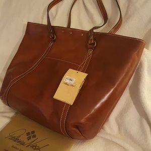 NWTS! Patricia Nash Tan Leather Benvenuto Tote Bag